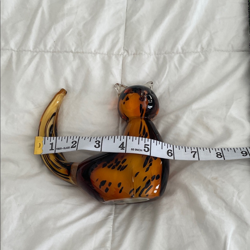 Home Essentials Glass Cat Figurine - Amber and Black - Picture 4 of 5